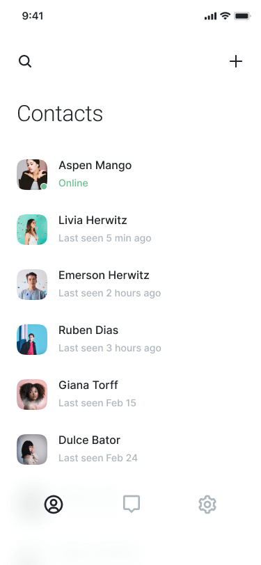 Captura de pantalla de Kwingo mostrando la vista principal de la aplicación