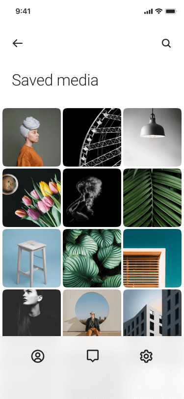 Interfaz de gestión de comunicados en Kwingo